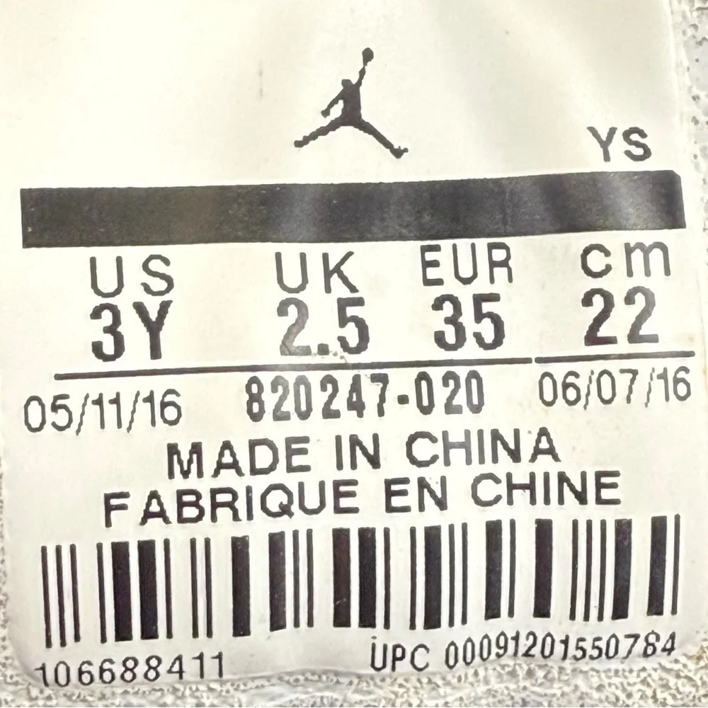 Kids Nike Air Jordan Flight Origin 3 size 3Y - Picture 7 of 8